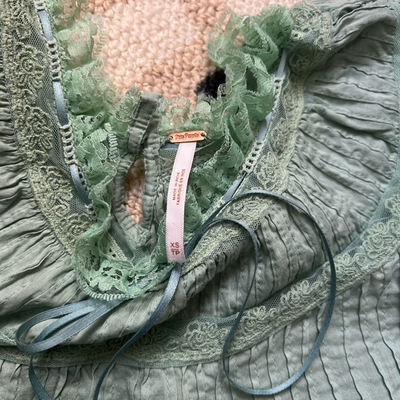 Free People Clarise Green Dress - Picture 3 of 10